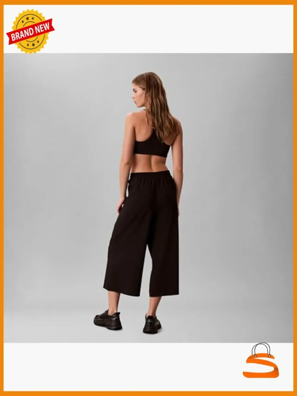 Wide Leg Capri Pants, Moisture Wicking, Quick Dry, Pull On Waist - Picture 2 of 4